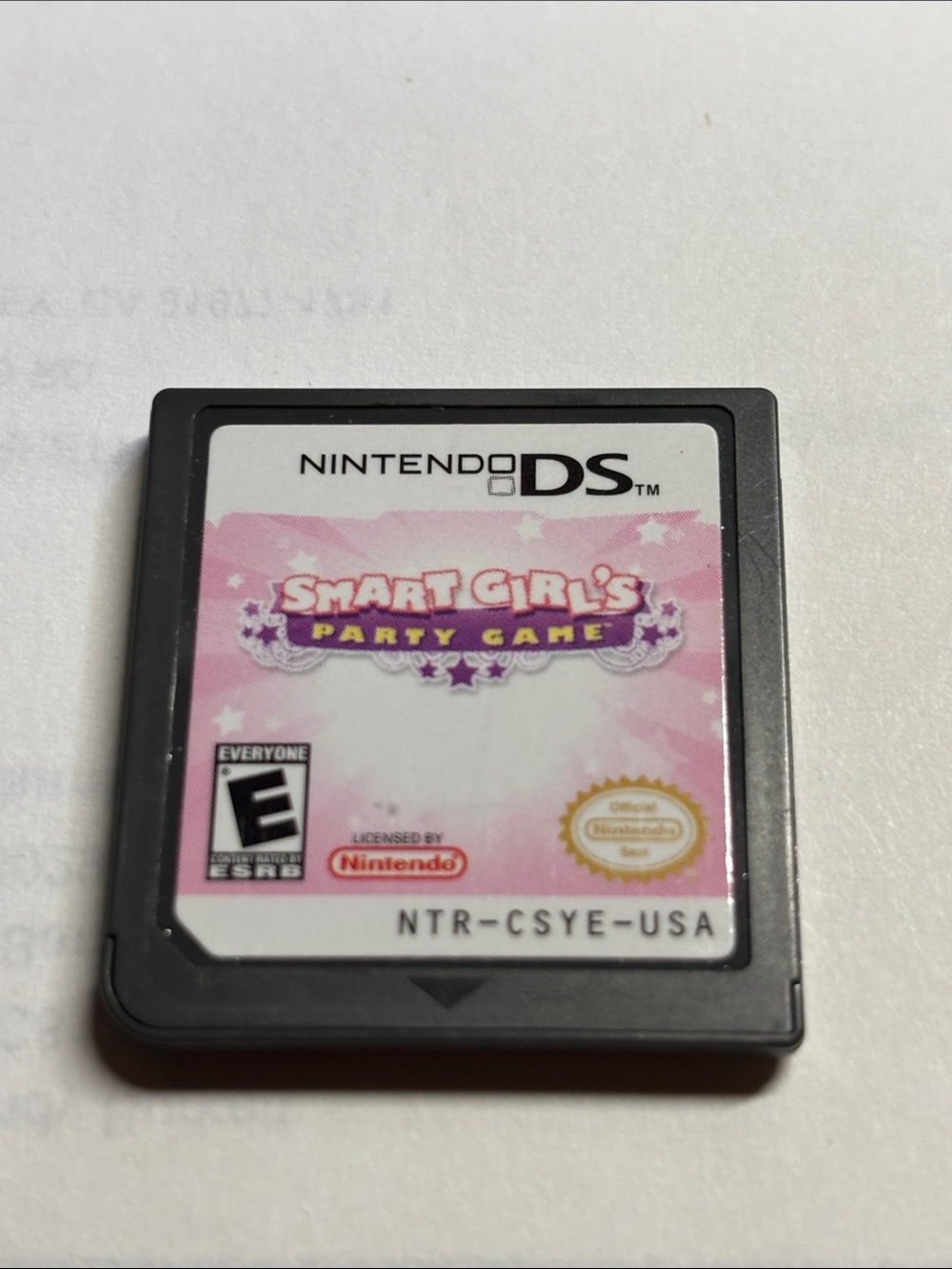 Nintendo DS Smart Girl’s Party Game Cartridge